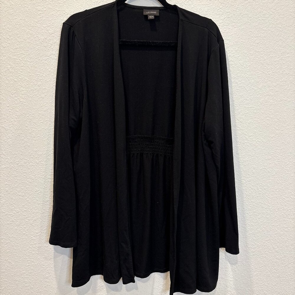 J. Jill Black Open Front Layered Cardigan Top - Picture 1 of 7